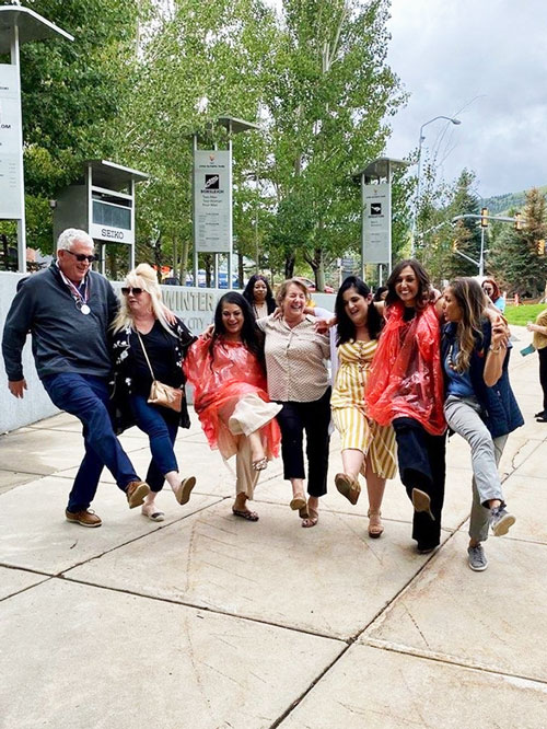 Group dancing together